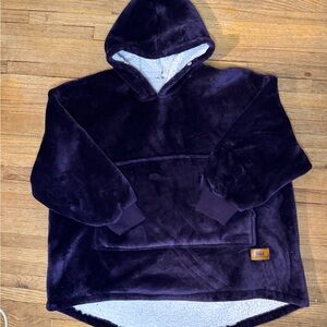 Cozy Kids' Hooded Oversize - purple